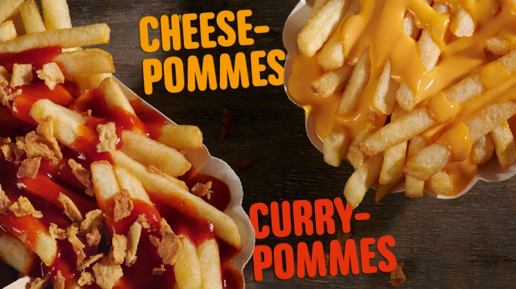 Curry- und Cheese-Pommes